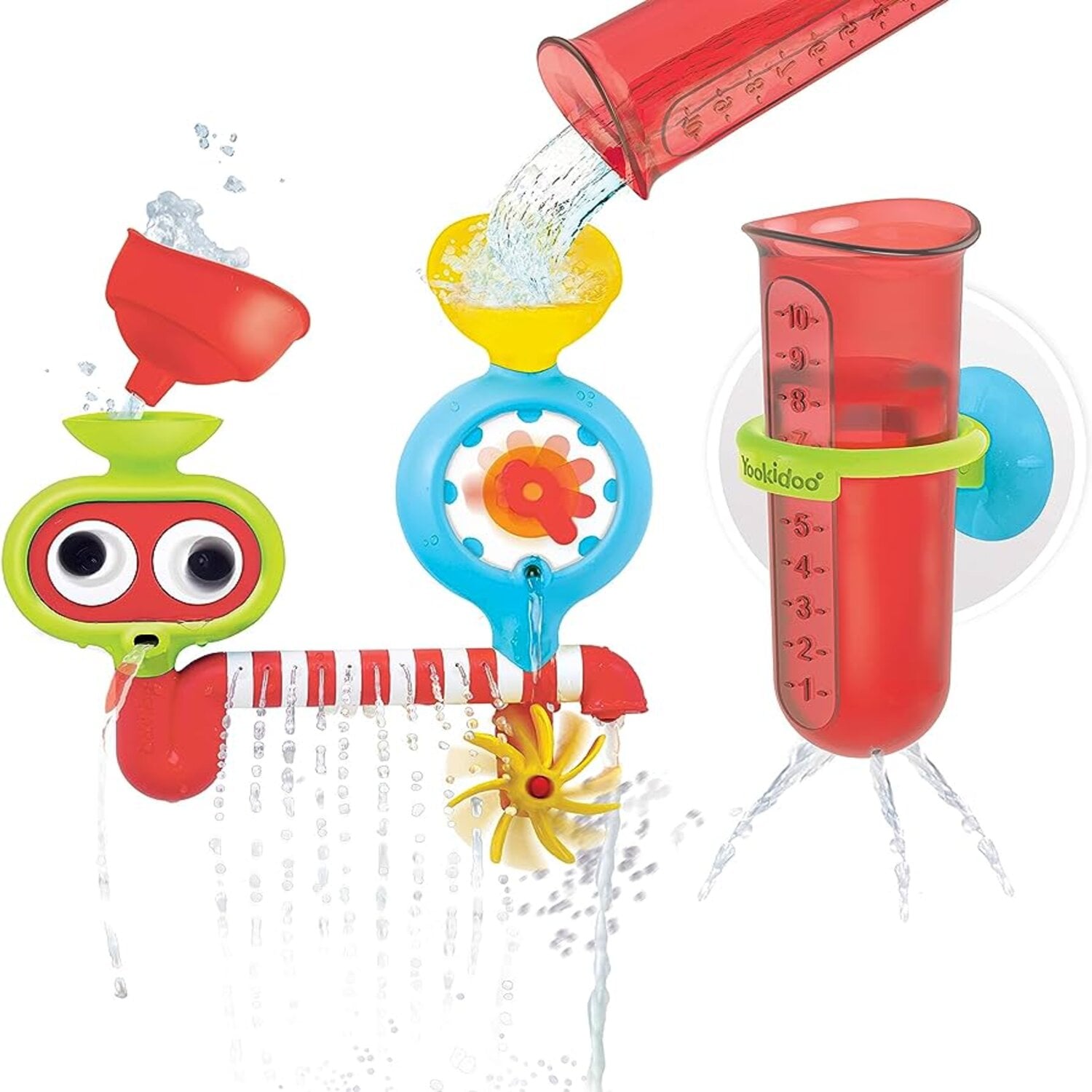 JUEGO BAÑO YOOKIDOO LABORATORIO INFANTIL NIÑO NIÑA TINA ROJO - 1