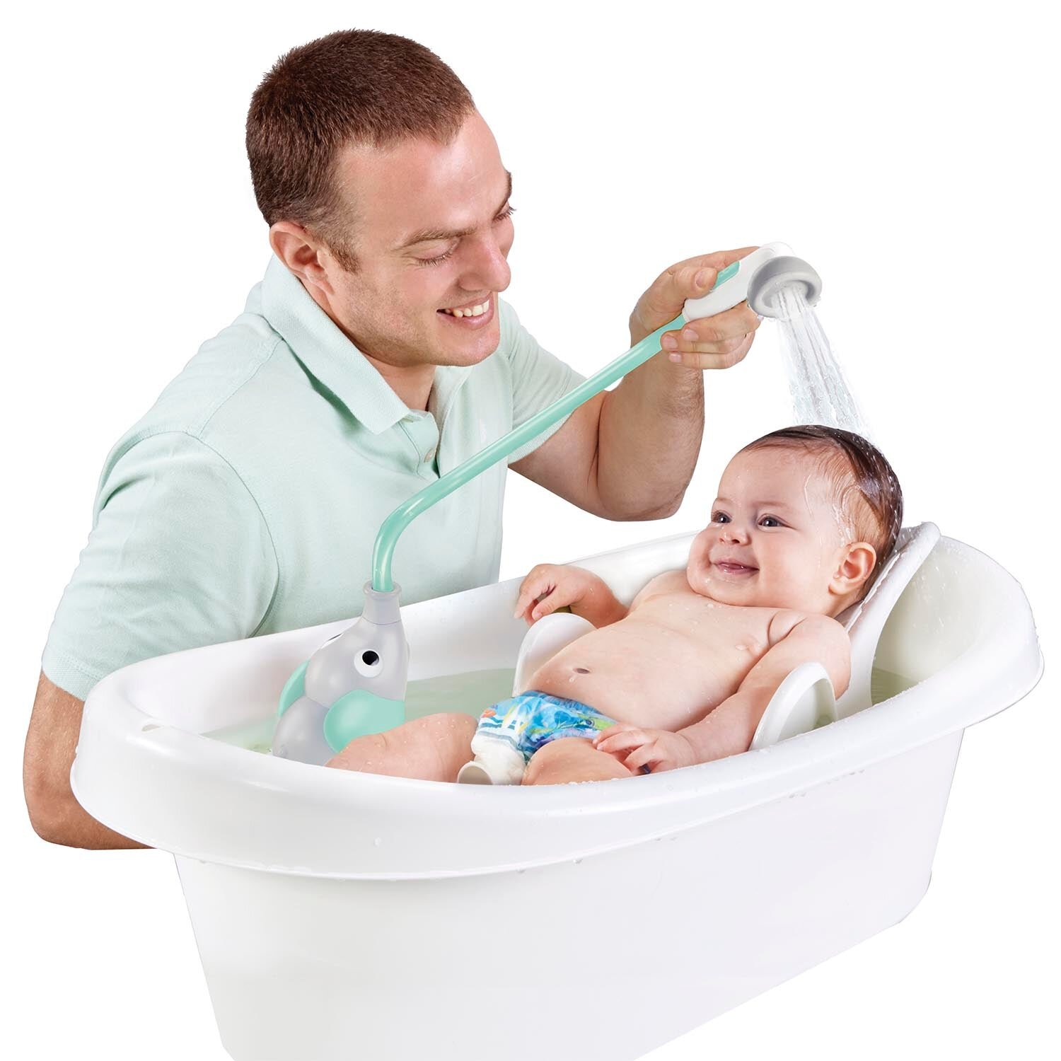 JUEGO BAÑO YOOKIDOO ELEFANTE DUCHA INTERACTIVO INFANTIL BEBÉ NIÑO NIÑA TINA TURQUESA - 2