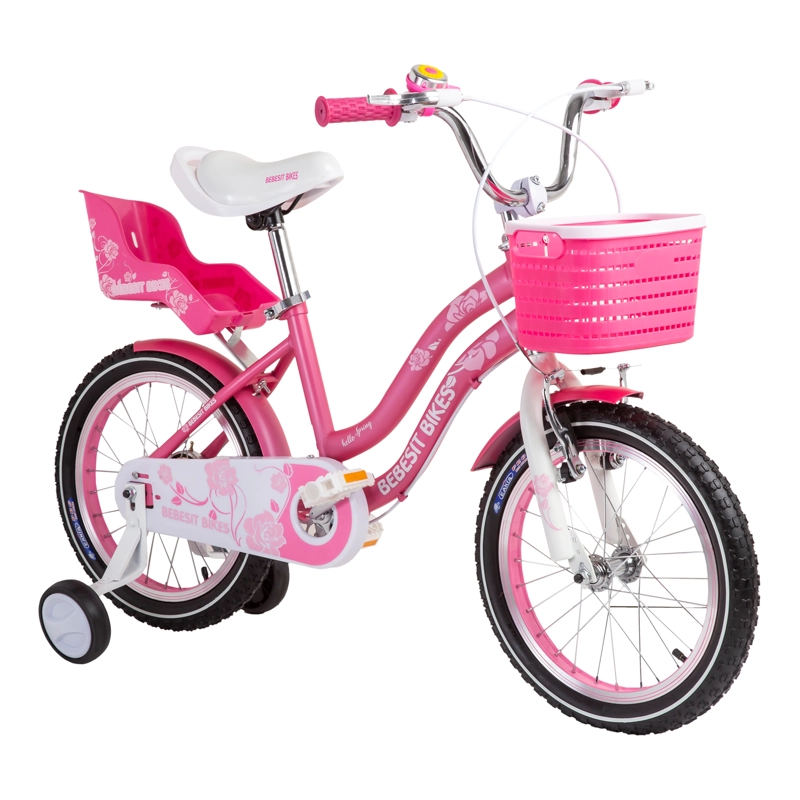 BICICLETA INFANTIL QUEEN ARO 16 ROSADA BEBESIT - 1