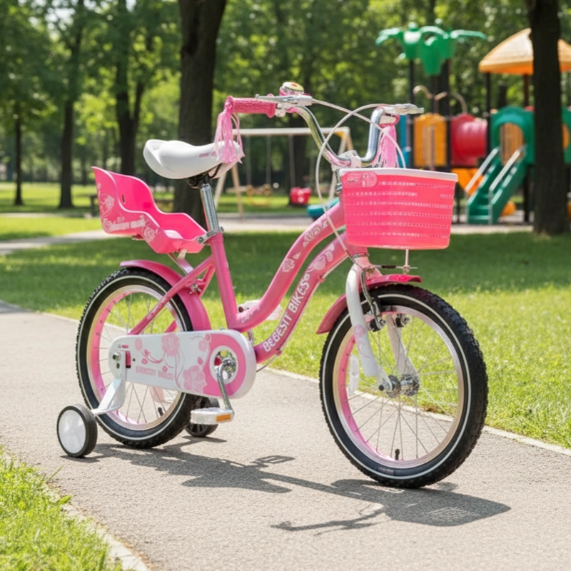 BICICLETA INFANTIL QUEEN ARO 16 ROSADA BEBESIT - 2