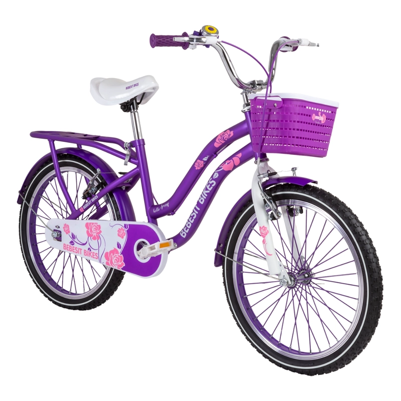 BICICLETA INFANTIL QUEEN ARO 20 MORADA BEBESIT - 1