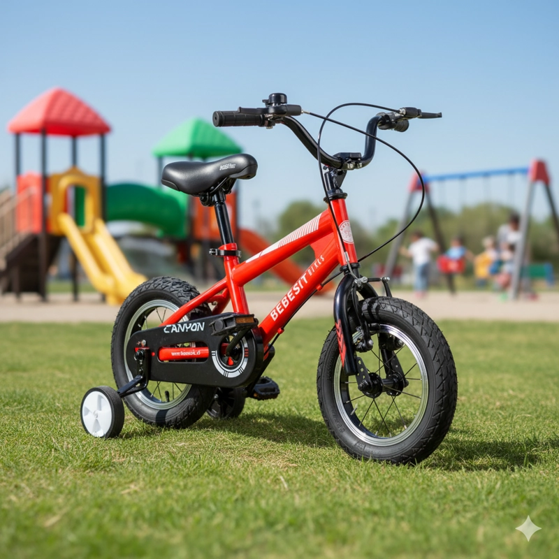 BICICLETA INFANTIL CANYON ARO 12 ROJA BEBESIT - 2