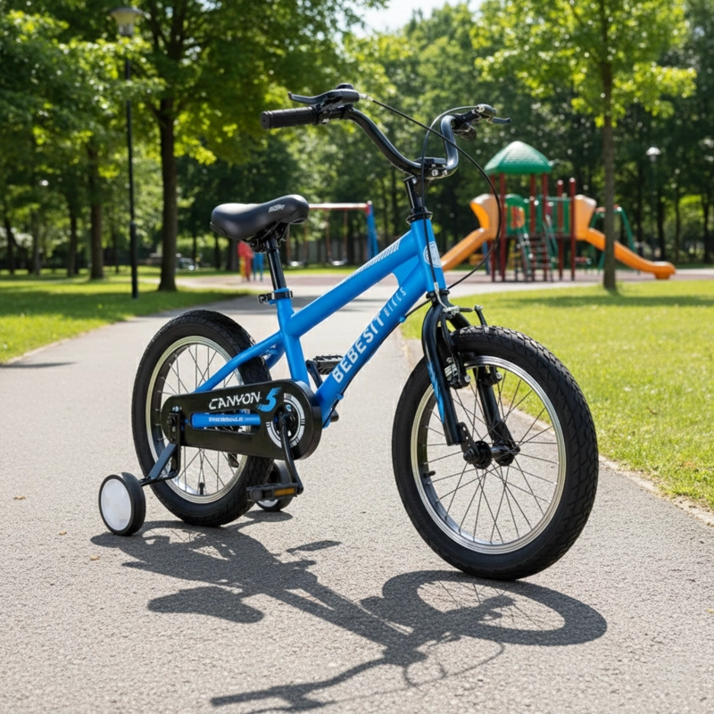 BICICLETA INFANTIL CANYON ARO 16 AZUL BEBESIT - 2