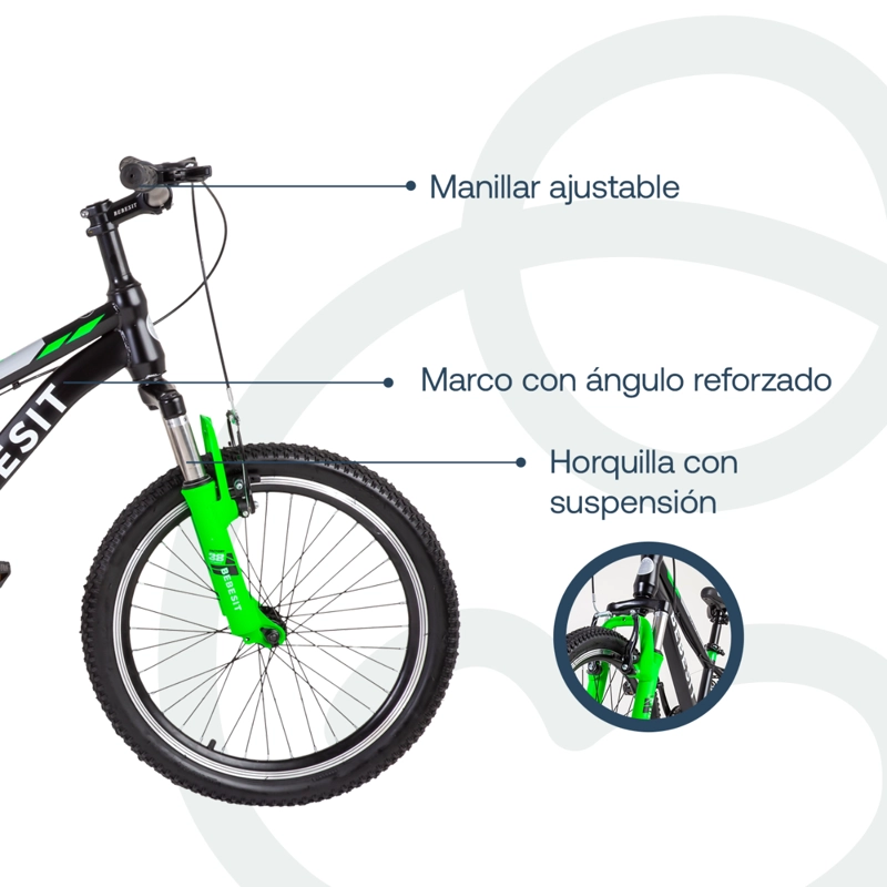 BICICLETA INFANTIL KYSON ARO 20 VERDE BEBESIT - 4