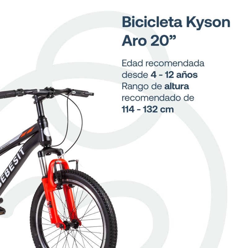 BICICLETA INFANTIL KYSON ARO 20 ROJA BEBESIT - 3