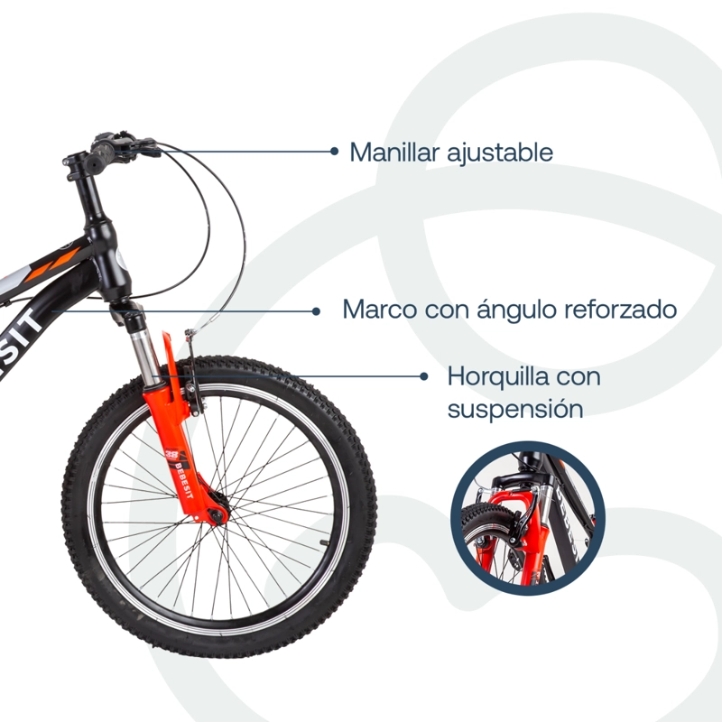 BICICLETA INFANTIL KYSON ARO 20 ROJA BEBESIT - 4