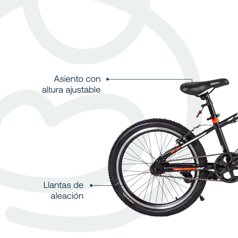 BICICLETA INFANTIL KYSON ARO 20 ROJA BEBESIT - 5