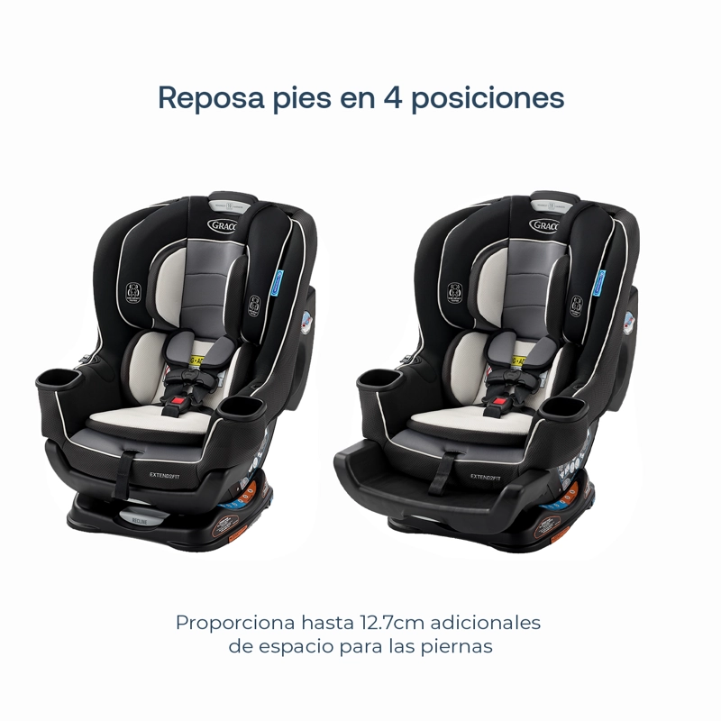 SILLA AUTO GRACO BEBÉ EXTEND2FIT GOTHAM NEGRO - 7