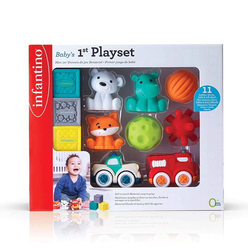 SET INFANTINO PRIMEROS JUGUETES BEBÉ VERDE - 3