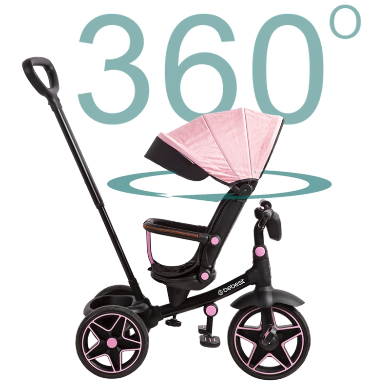 TRICICLO INFANTIL EXPLORER ROSADO BEBESIT - 7