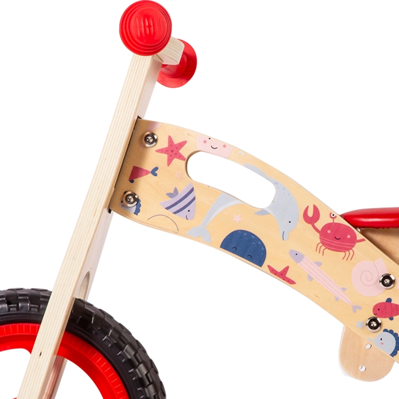 BICICLETA DE EQUILIBRIO APRENDIZAJE MADERA OCE ANO ROJO BEBESIT - 5