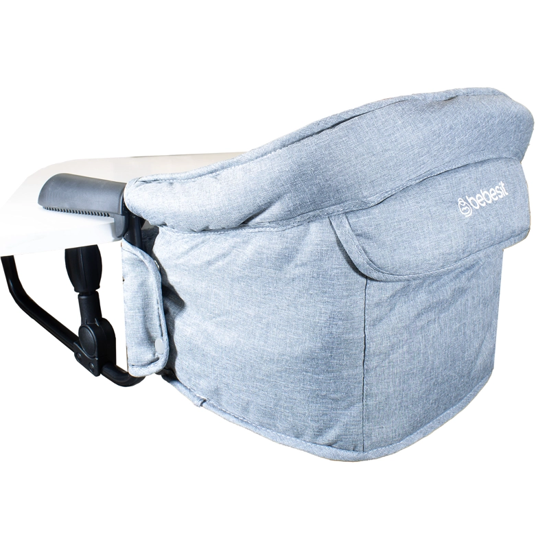 SILLA COMER BEBESIT EAT & BEAR SUJECIÓN MESA PORTABLE GRIS - 2