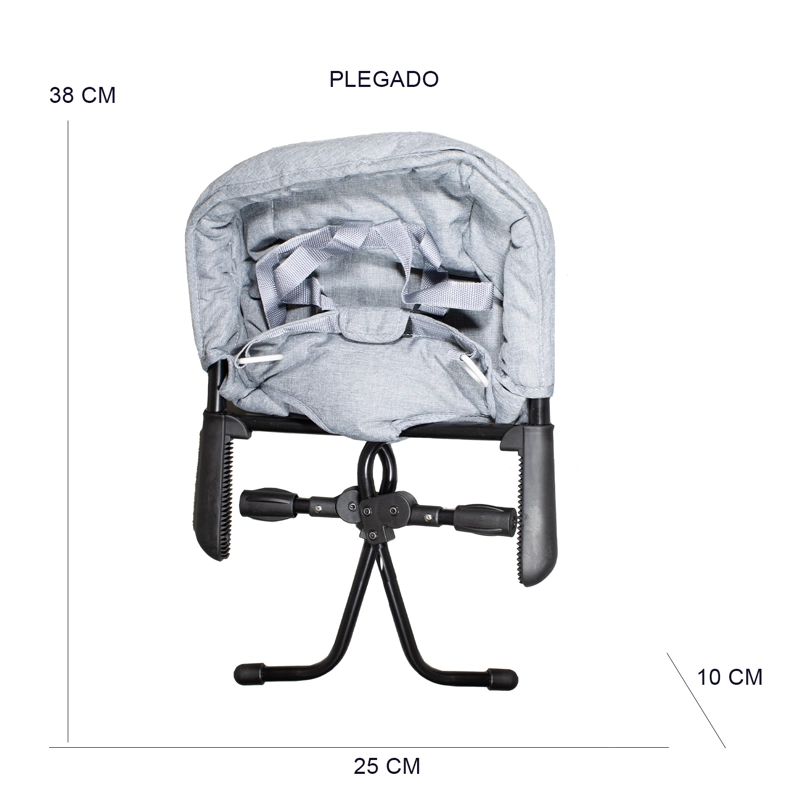 SILLA COMER BEBESIT EAT & BEAR SUJECIÓN MESA PORTABLE GRIS - 8