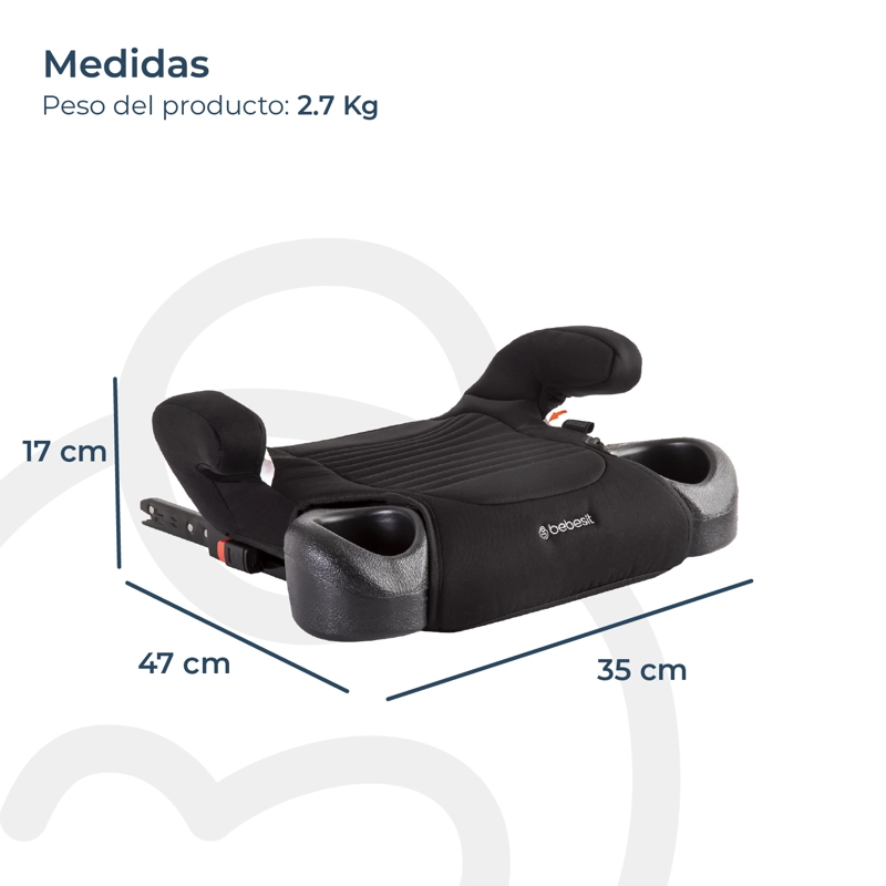 ALZADOR BEBESIT ISOFIX NEGRO - 5