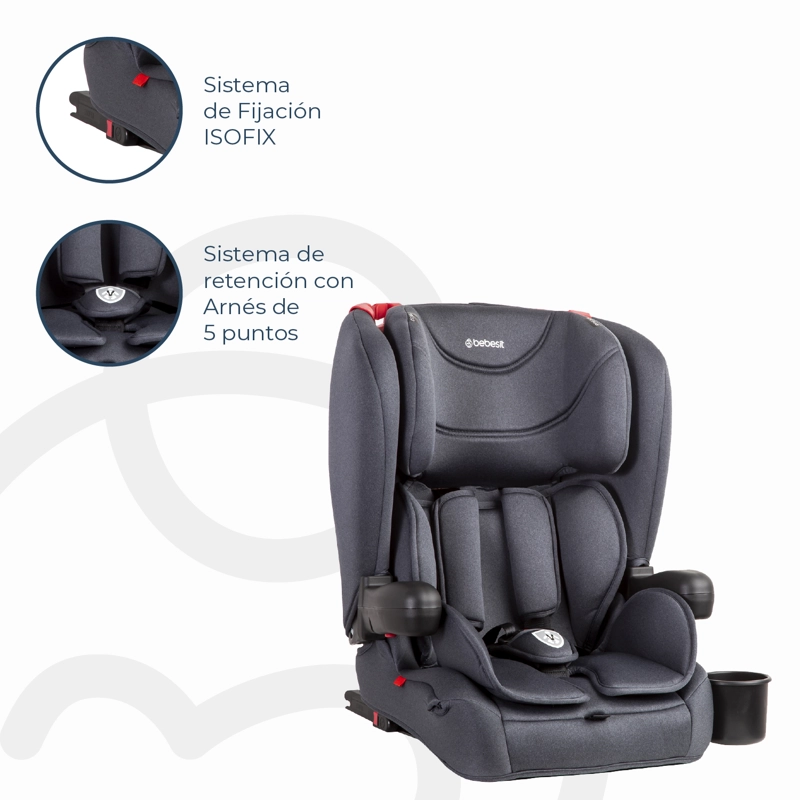 SILLA AUTO BEBESIT BUTACA SMARTFIX NEGRO - 5