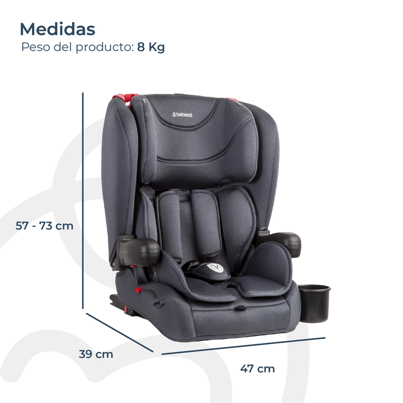 SILLA AUTO BEBESIT BUTACA SMARTFIX NEGRO - 9
