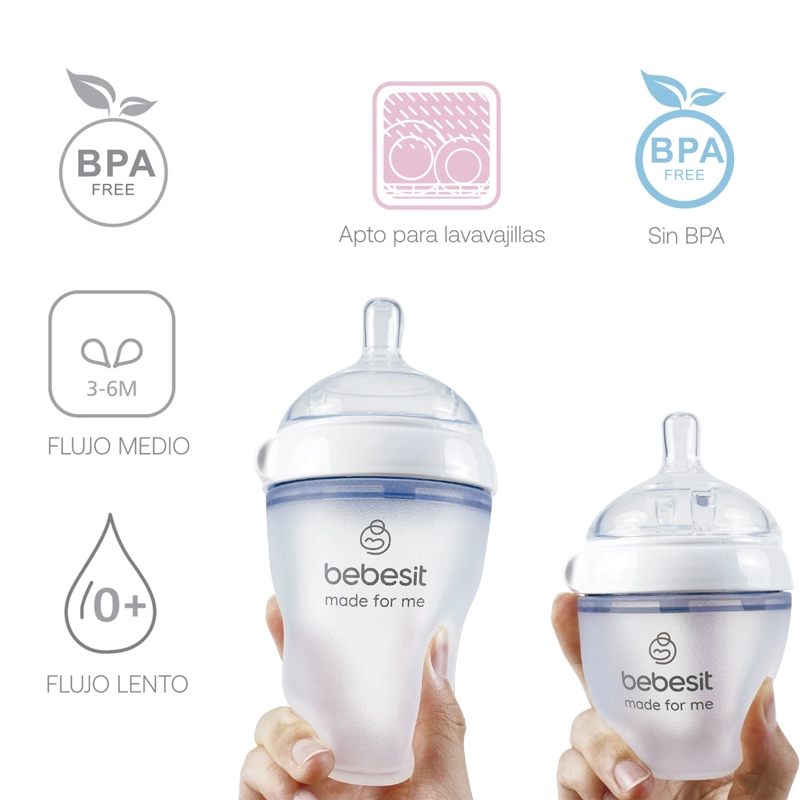 PACK MAMADERA BEBESIT MY CUP + MANILLA Y TETINA BLANCO - 4