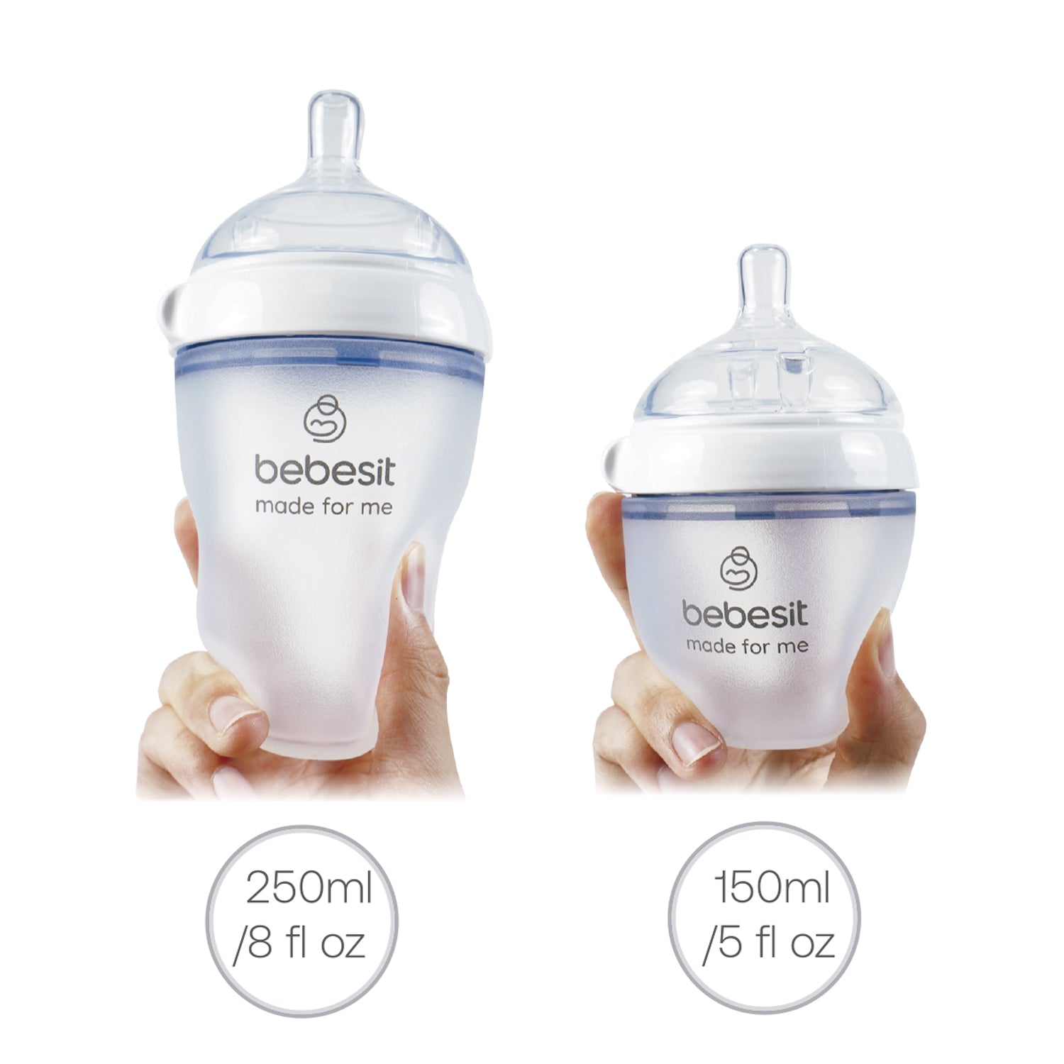 PACK MAMADERA BEBESIT MY CUP + MANILLA Y TETINA BLANCO - 5