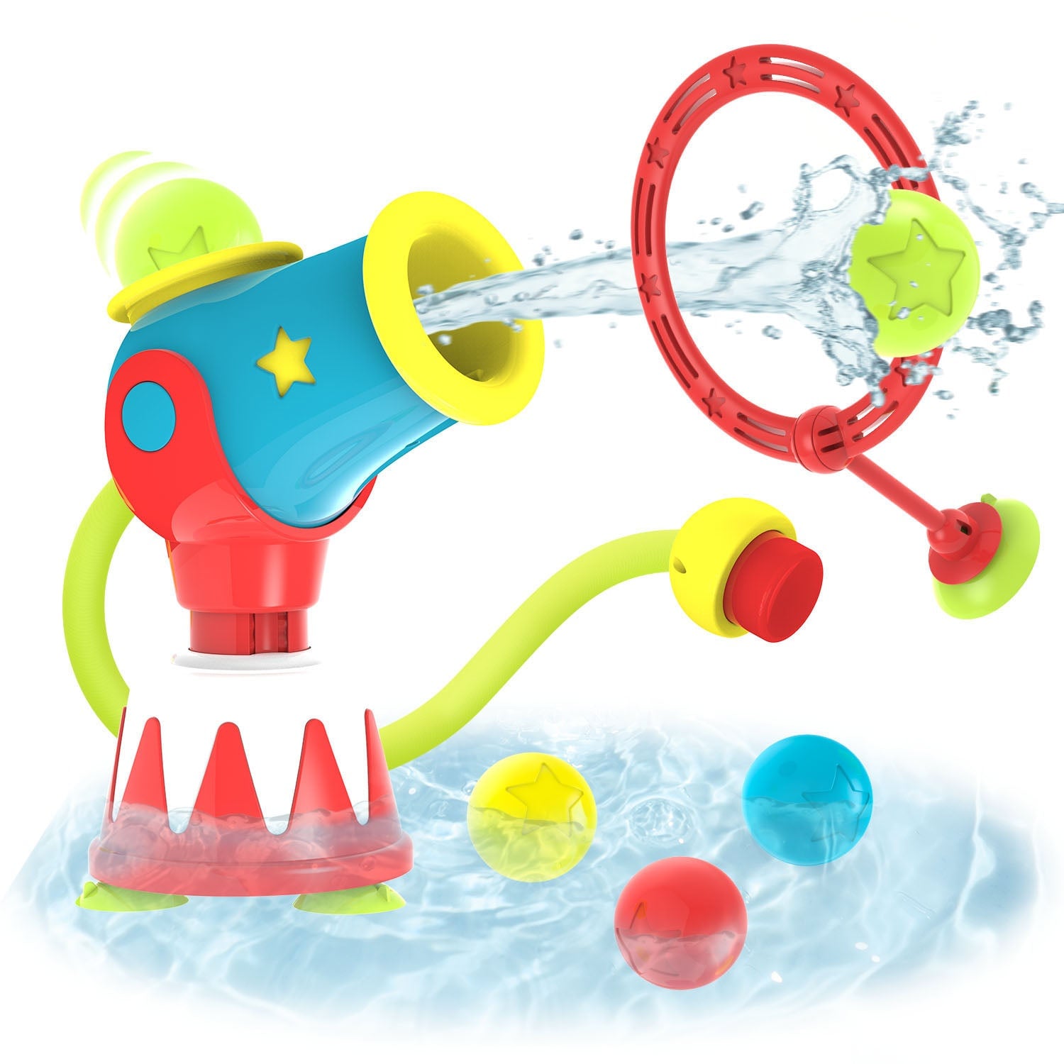 JUEGO BAÑO YOOKIDOO CAÑON AGUA INFANTIL BEBÉ NIÑO NIÑA TINA MULTICOLOR - 1