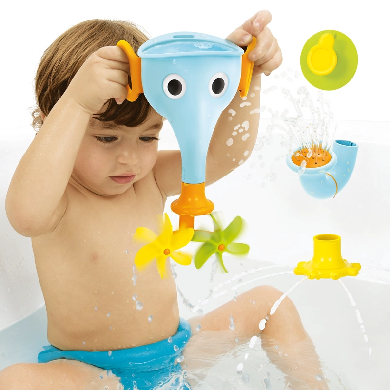 JUEGO BAÑO YOOKIDOO ELEFANTE EMBUDO INFANTIL BEBÉ NIÑO NIÑA TINA CELESTE - 3