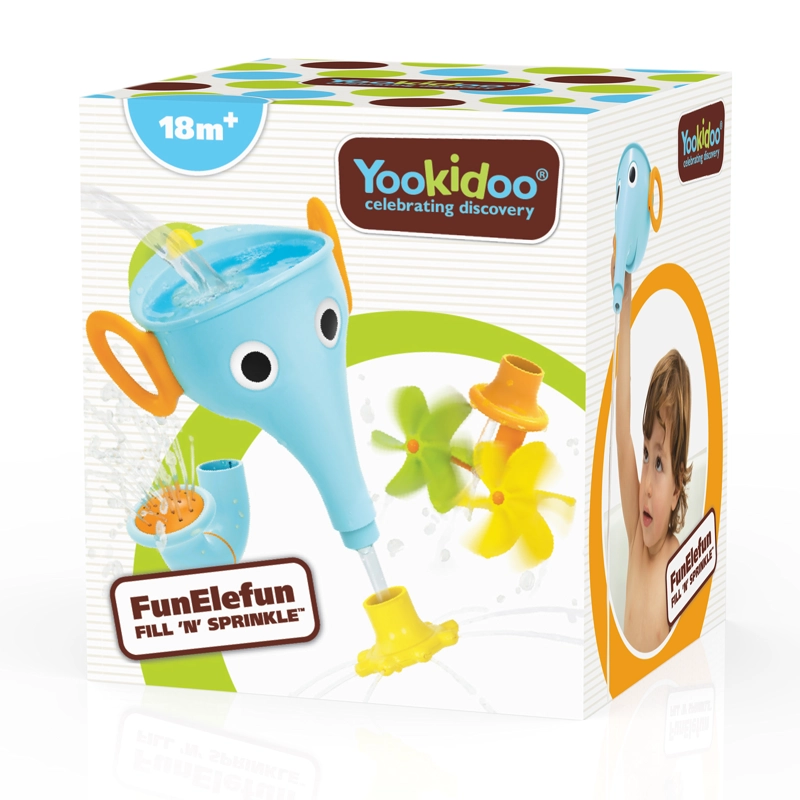 JUEGO BAÑO YOOKIDOO ELEFANTE EMBUDO INFANTIL BEBÉ NIÑO NIÑA TINA CELESTE - 5