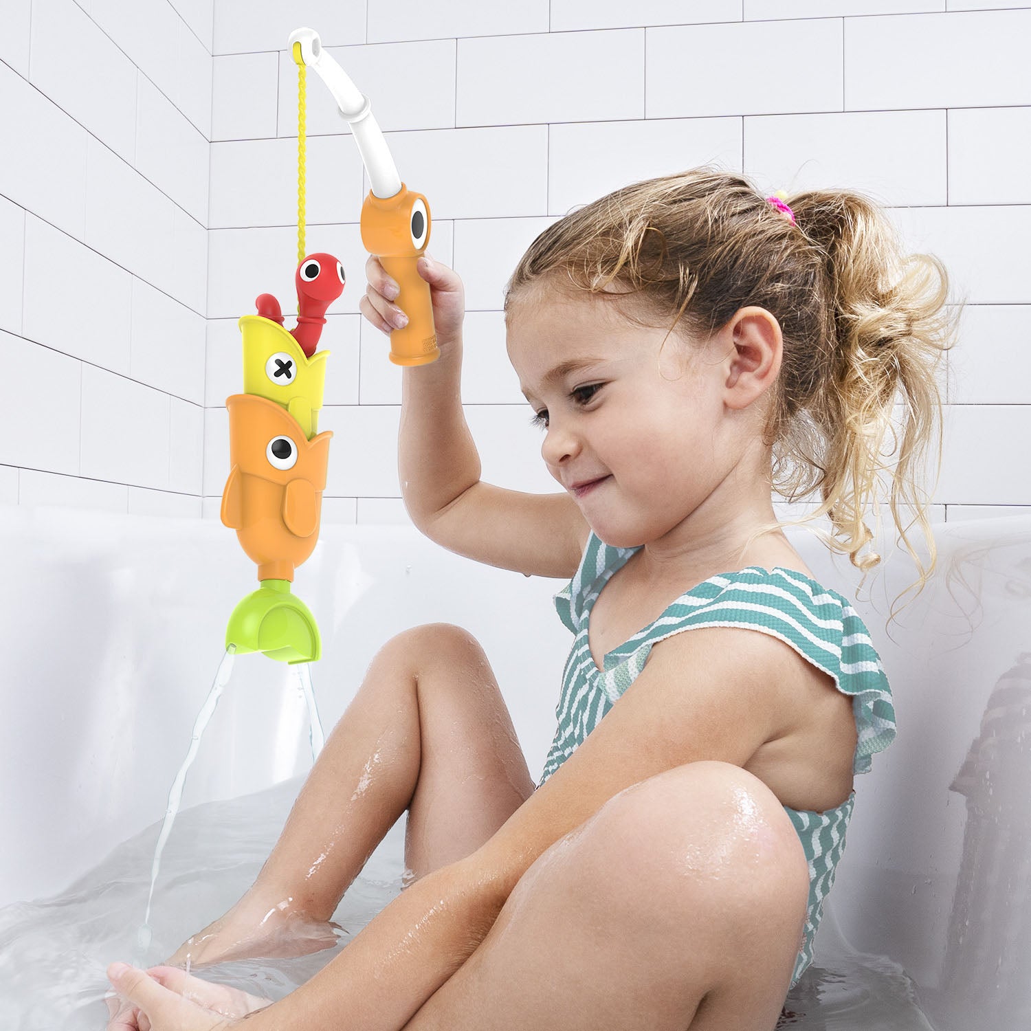 JUEGO BAÑO YOOKIDOO CAÑA PESCAR INFANTIL BEBÉ NIÑO NIÑA TINA MULTICOLOR - 3