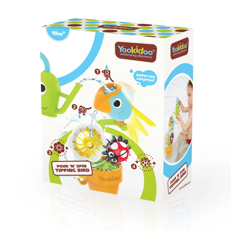 JUEGO BAÑO YOOKIDOO TUCAN Y CHINITA AGUA INFANTIL BEBÉ NIÑO NIÑA TINA MULTICOLOR - 4