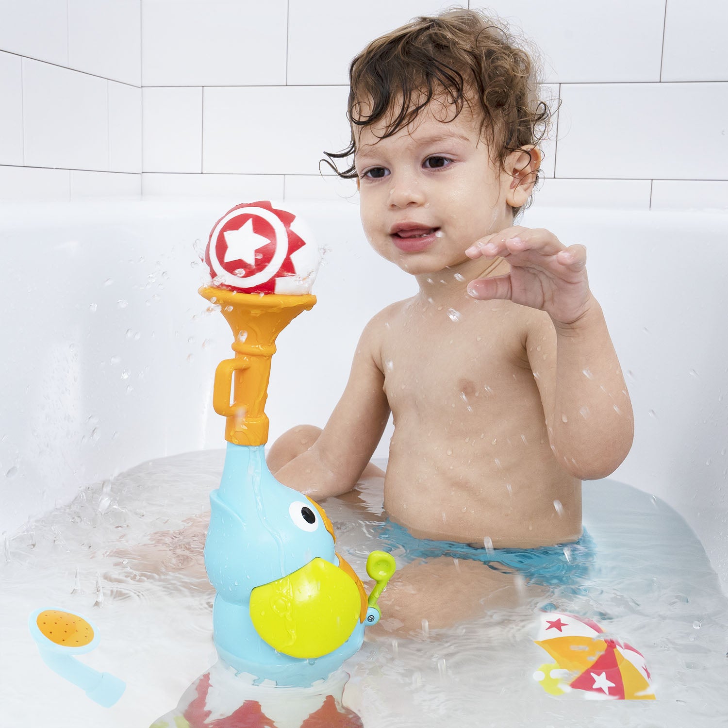 JUEGO BAÑO YOOKIDOO CIRCO ELEFANTE INFANTIL BEBÉ NIÑO NIÑA TINA MULTICOLOR - 2