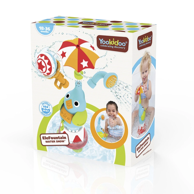 JUEGO BAÑO YOOKIDOO CIRCO ELEFANTE INFANTIL BEBÉ NIÑO NIÑA TINA MULTICOLOR - 6