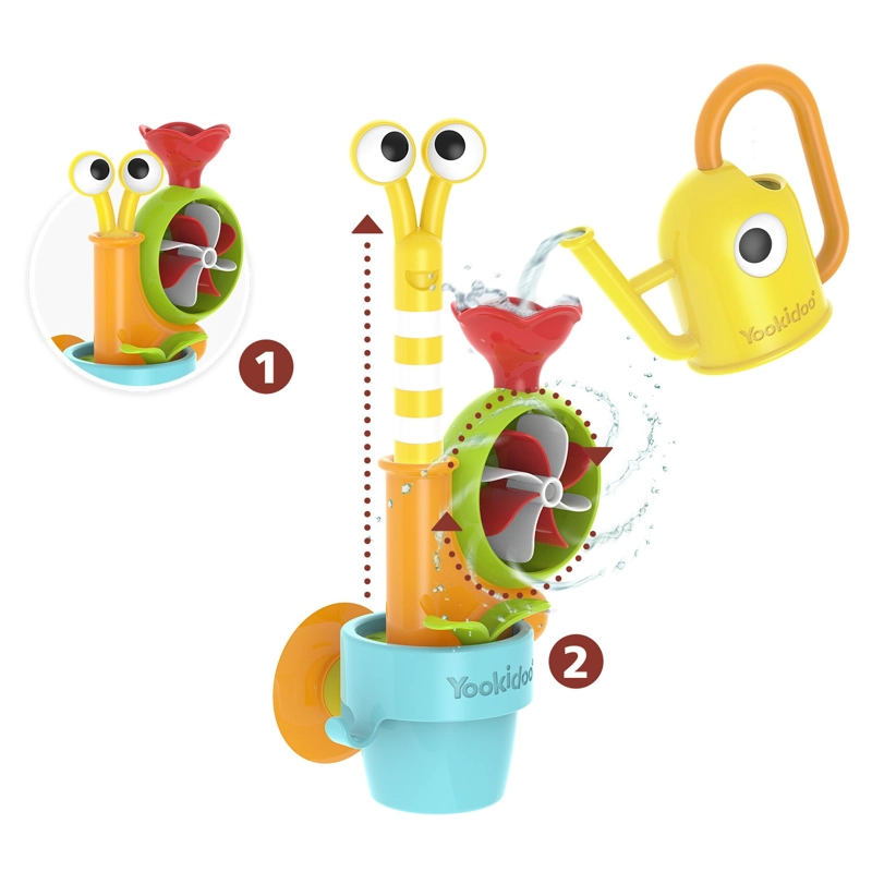 JUEGO BAÑO YOOKIDOO CARACOL Y ABEJITA INFANTIL BEBÉ NIÑO NIÑA TINA MULTICOLOR - 4