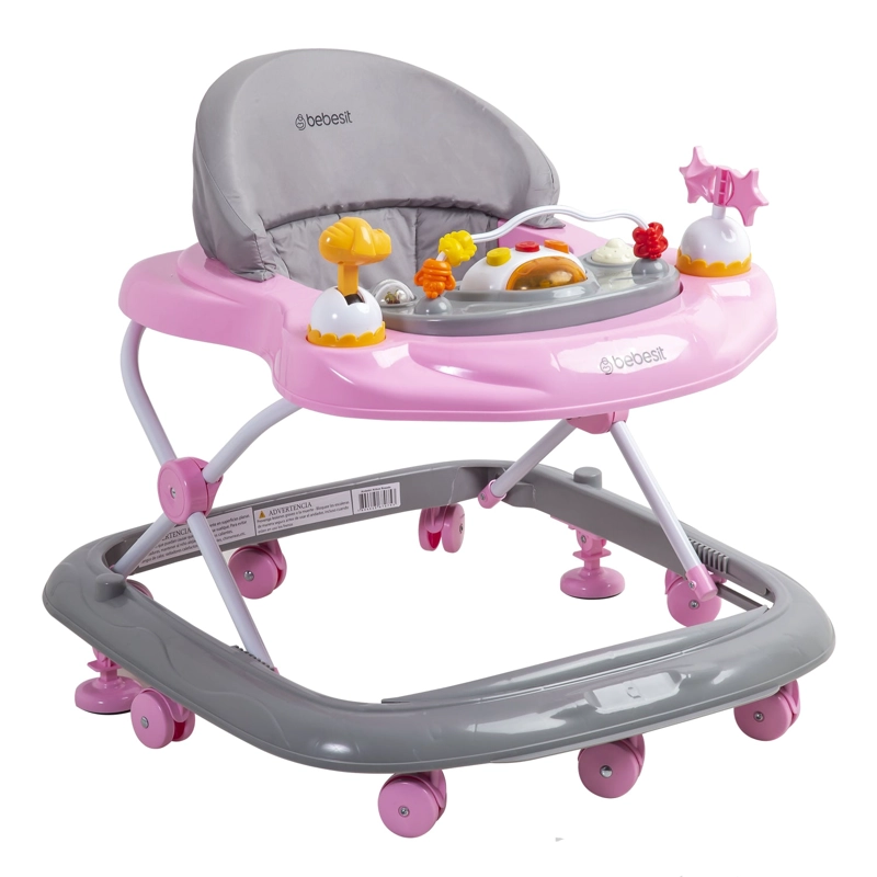 ANDADOR BEBESIT MUSICAL AIRBUS GRIS ROSADO - 1