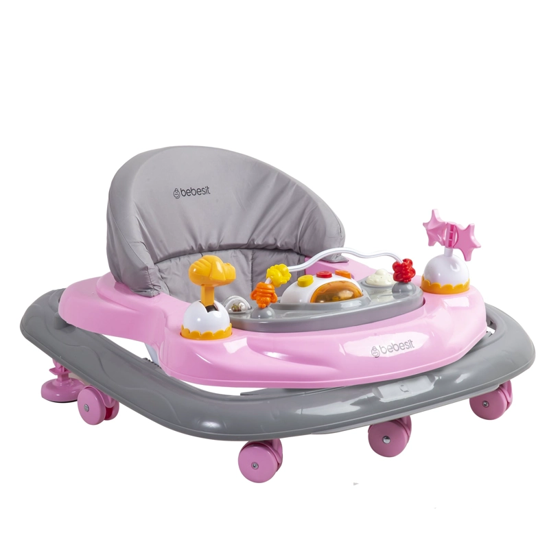 ANDADOR BEBESIT MUSICAL AIRBUS GRIS ROSADO - 3