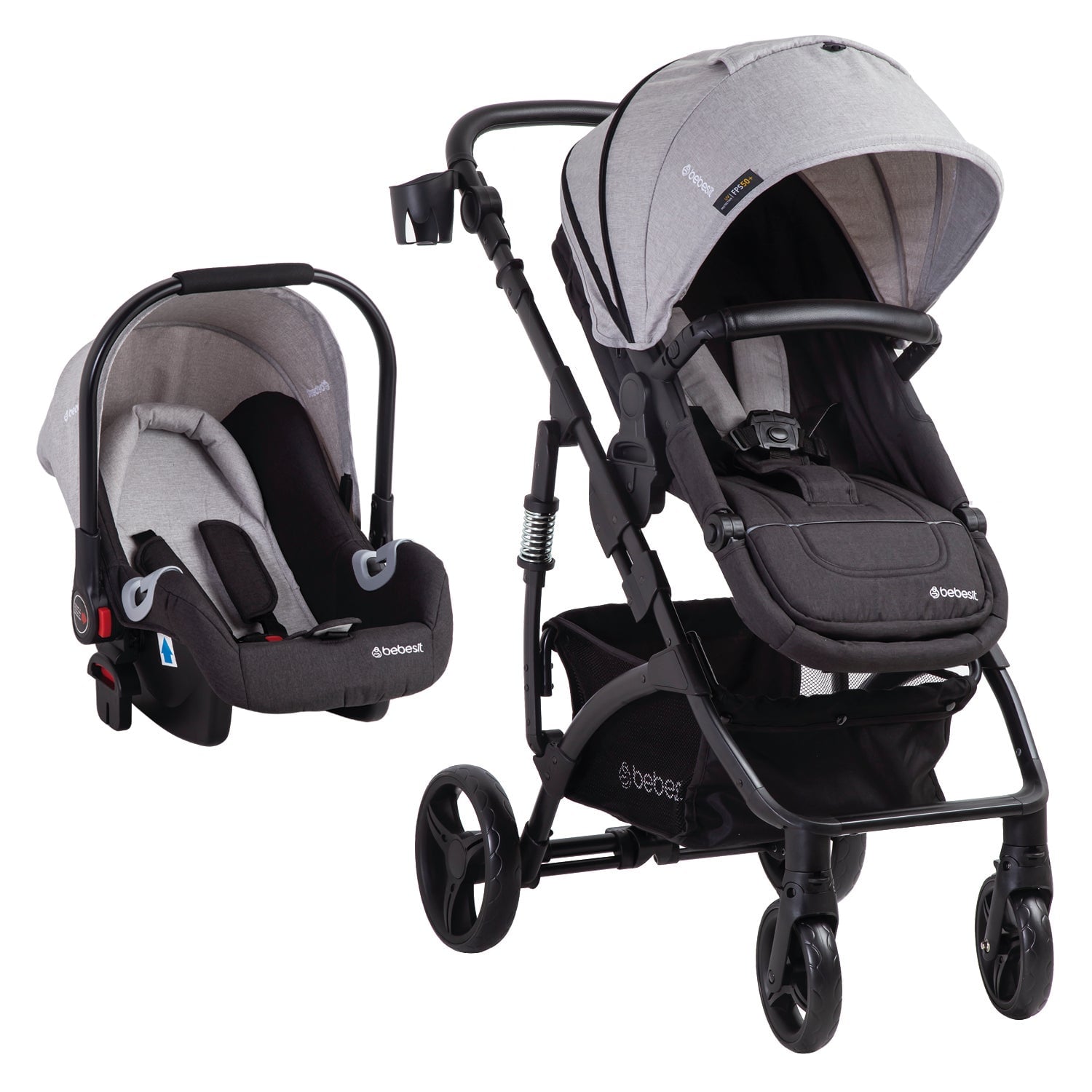 COCHE BEBESIT TRAVEL SYSTEM EXPLORER LX GRIS - 1