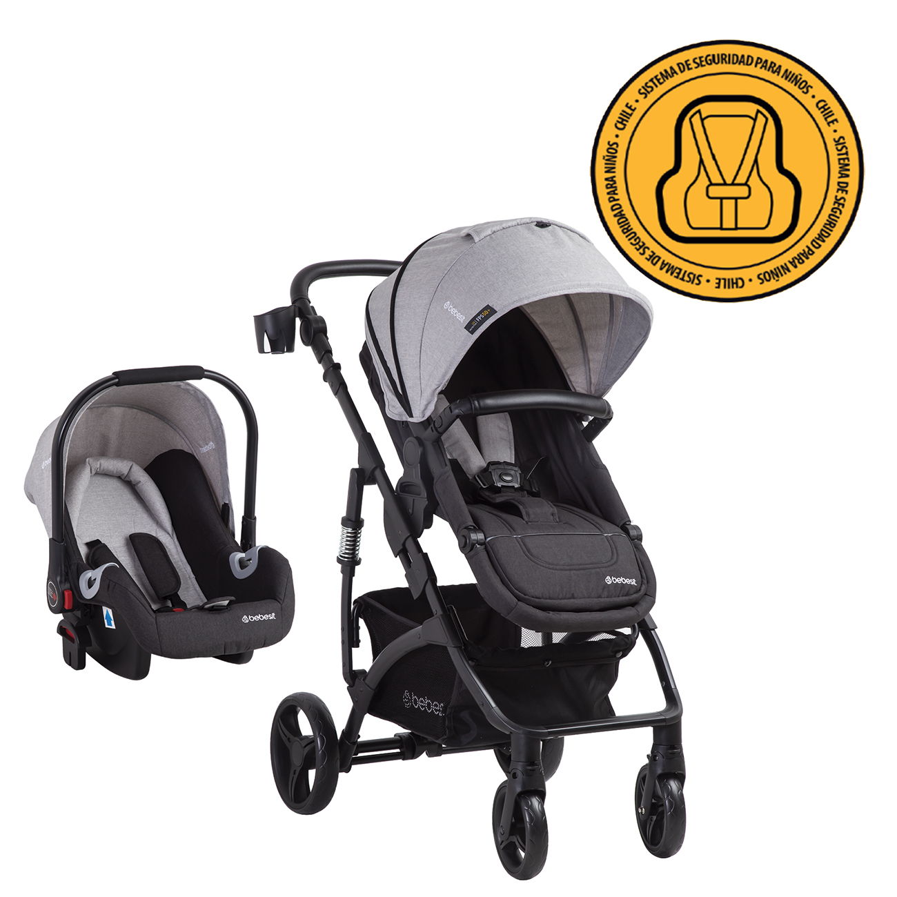 COCHE BEBESIT TRAVEL SYSTEM EXPLORER LX GRIS - 8