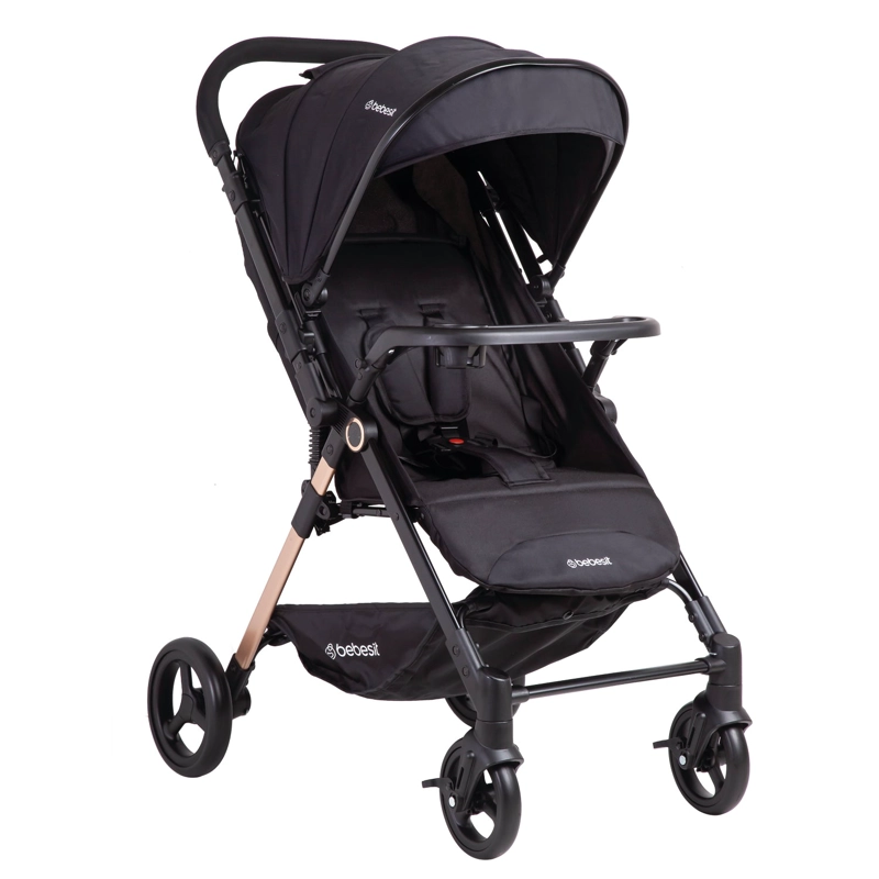 COCHE DE PASEO CITY REVERSIBLE CON BANDEJA NEGRO - 1