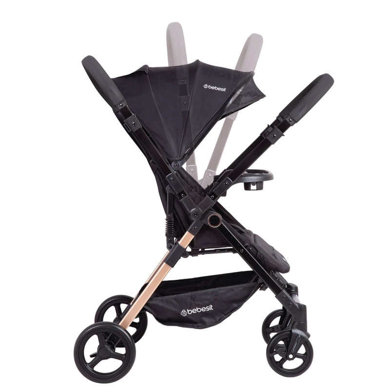 COCHE DE PASEO CITY REVERSIBLE CON BANDEJA NEGRO - 2