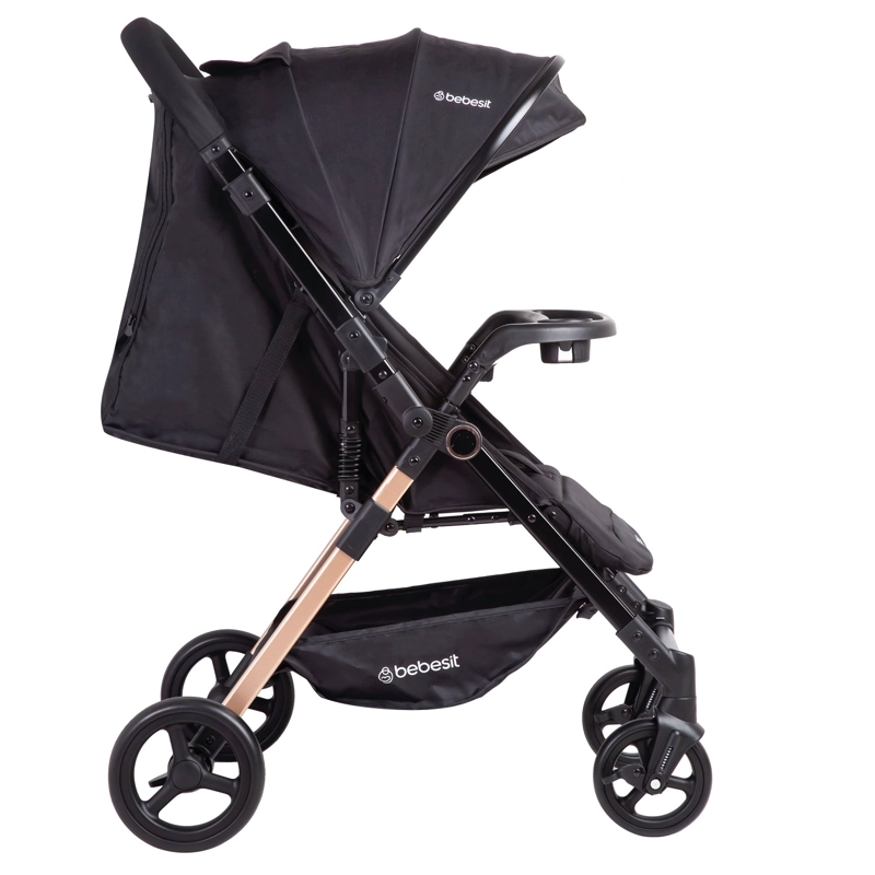 COCHE DE PASEO CITY REVERSIBLE CON BANDEJA NEGRO - 4