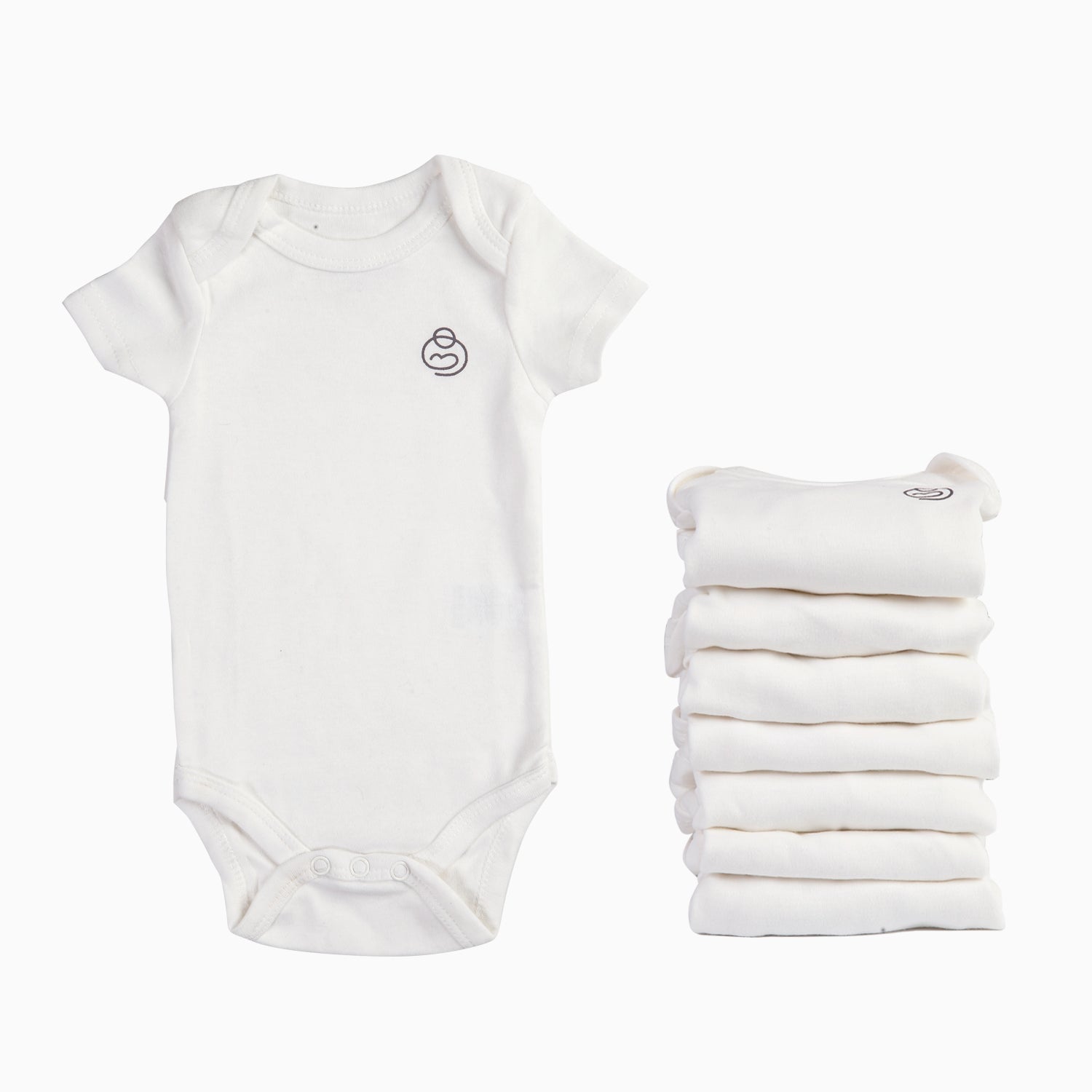PACK 8 BODY ALGODON UNISEX BEBESIT BLANCO MANGA CORTA 3-6M - 2