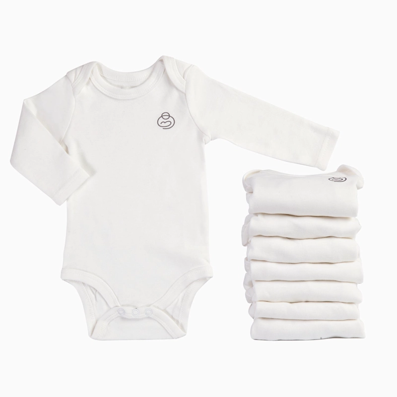 PACK 8 BODY ALGODON UNISEX BEBESIT BLANCO MANGA LARGA 6-9M - 2