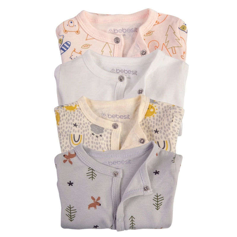 PACK DE 4 PIJAMAS ALGODÓN UNISEX BEBESIT MULTICOLOR BEBÉS 12-18M - 4