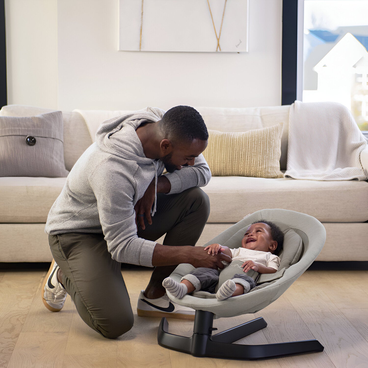 BOUNCER NUNA BABY LEAF THUNDER BLANCO - 3