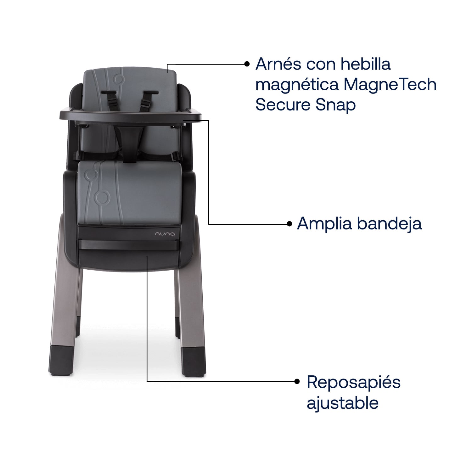 SILLA COMER NUNA ZAAZ PEWTER NEGRO - 3
