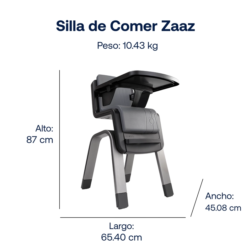 SILLA COMER NUNA ZAAZ PEWTER NEGRO - 6