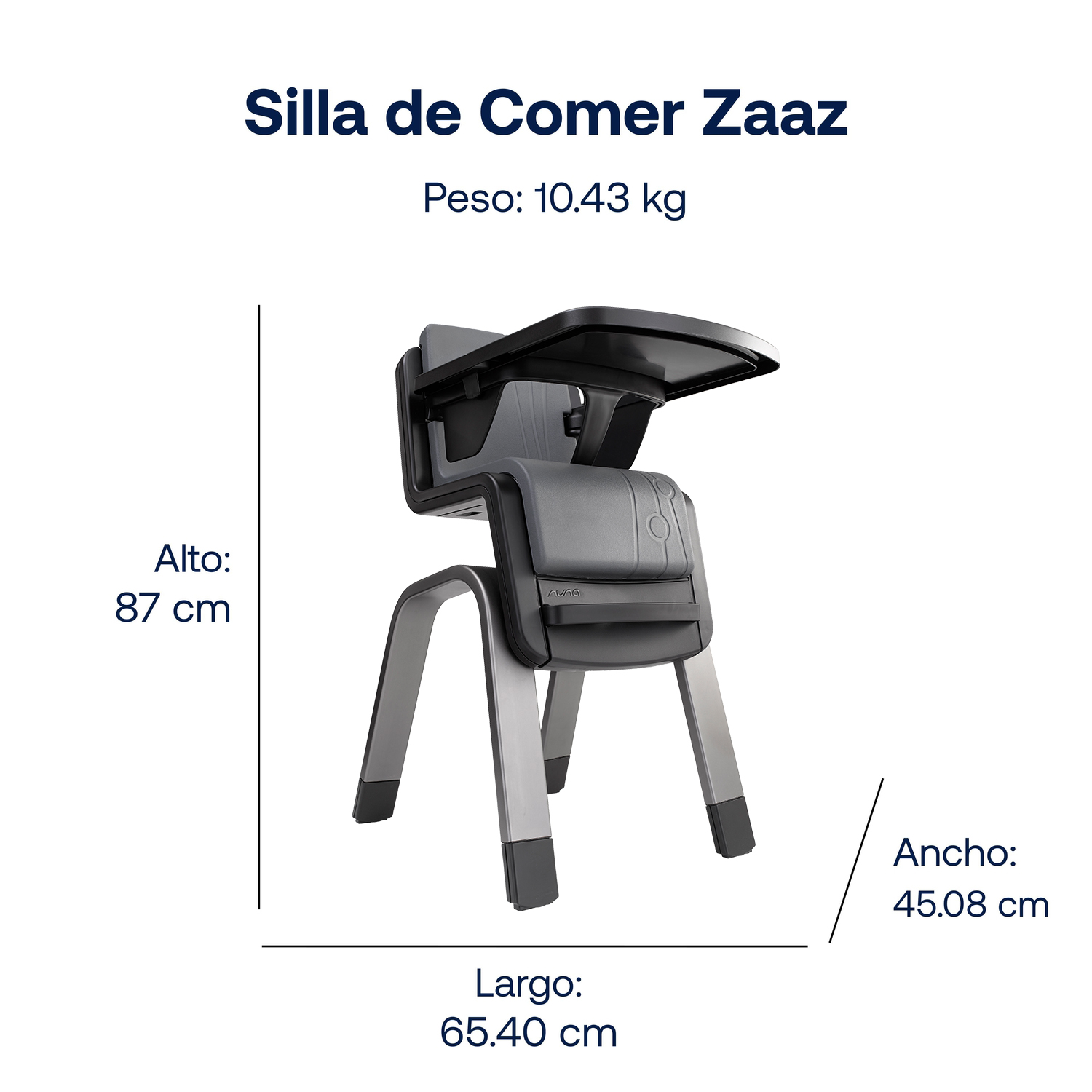 SILLA COMER NUNA ZAAZ PEWTER NEGRO - 6