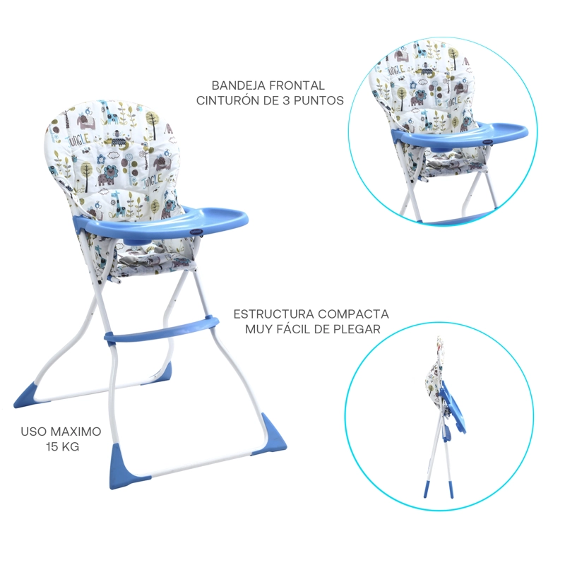 SILLA COMER BEBESIT ARTI AZUL - 5