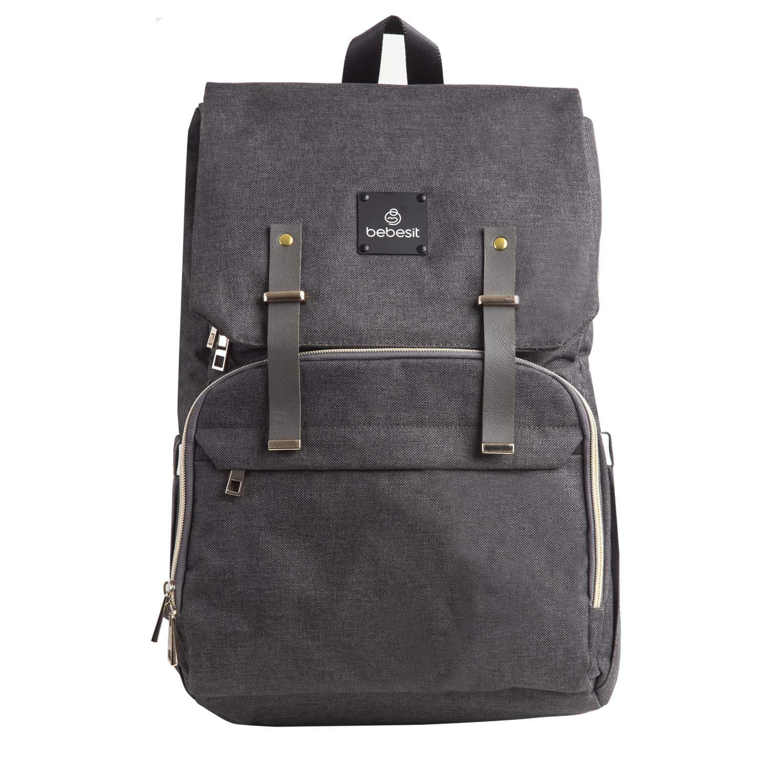 MOCHILA MATERNAL MUDADOR MELANGE NEGRO BEBESIT - 2