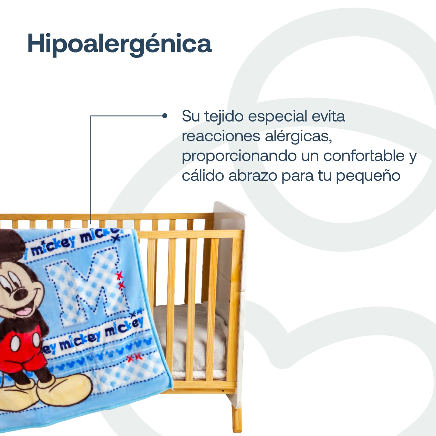 COBERTOR CUNA DISNEY MICKEY CELESTE - 3