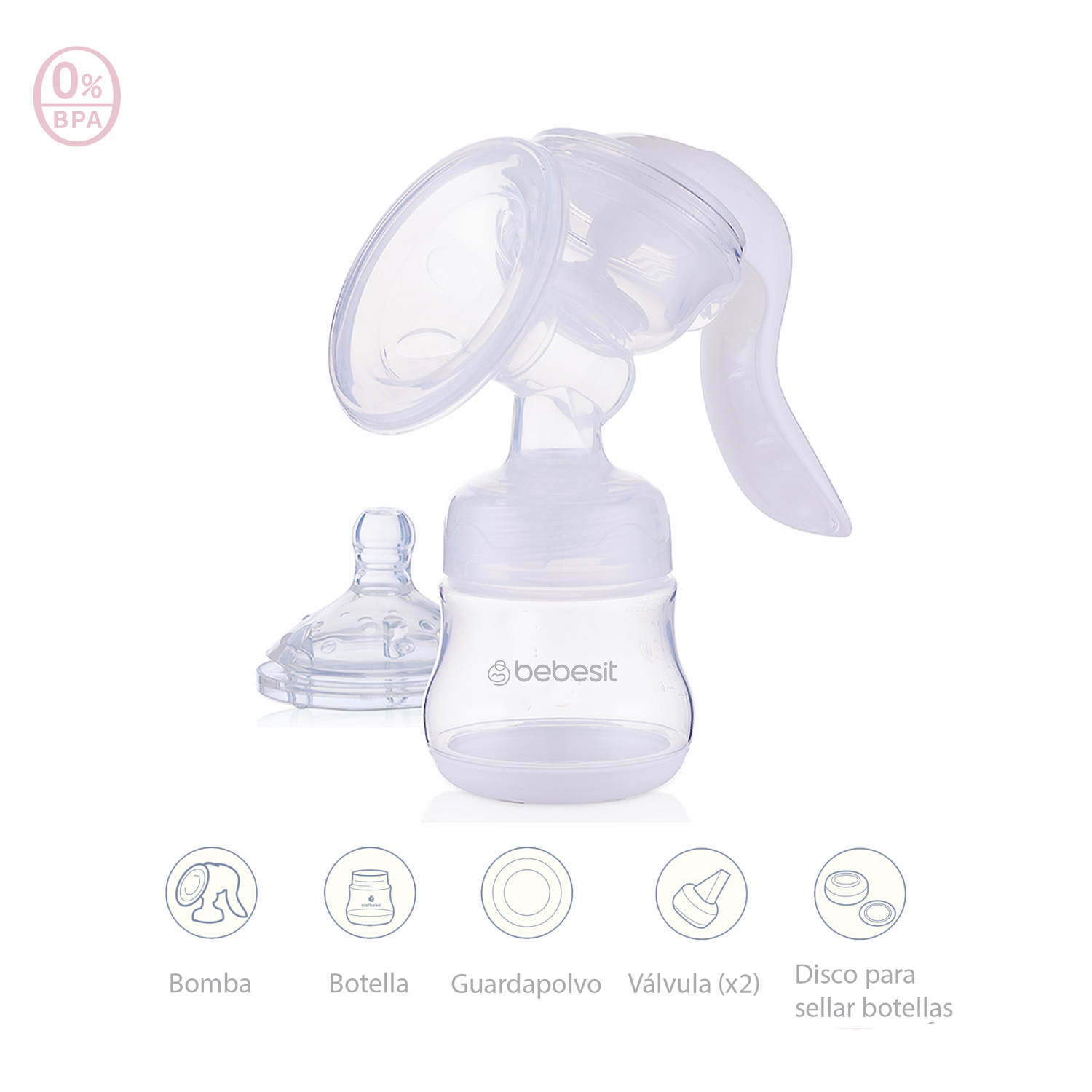 EXTRACTOR DE LECHE MANUAL MAGIC EASY BEBESIT - 3