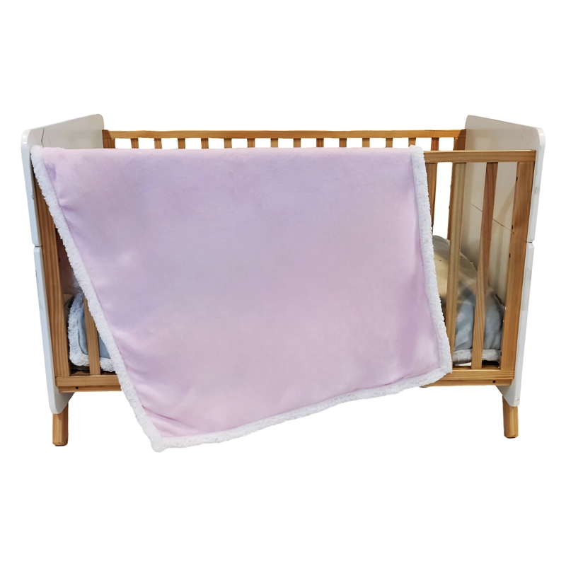 MANTA BEBESIT SHERPA ROSA BEBE HIPOALERGÉNICA 91X127 CM - 5