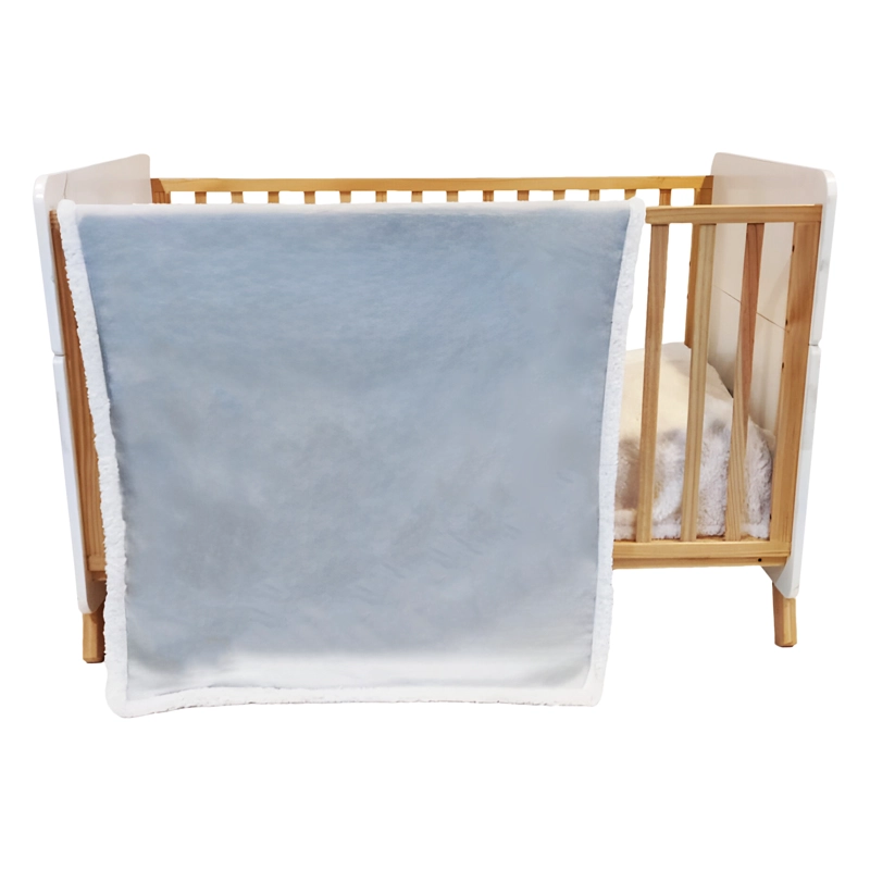MANTA BEBESIT SHERPA GRIS BEBE HIPOALERGÉNICA 91X127 CM - 5